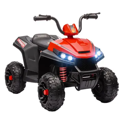 AIYAPLAY 12V Kids Electric Quad Bike with Wheels Spring Suspension, Red