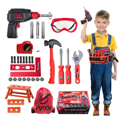 Vykor Pieces Kids tool set,Tools Toys With Screwdriver Nuts And Wrenches,Christmas and Birthday 