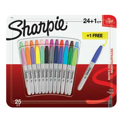 Sharpie Fine Permanent Markers Mixed Colour pack + FREE Sharpie