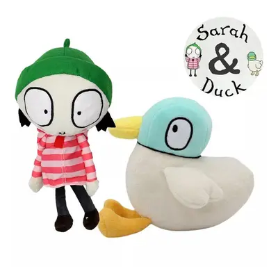 (2PCS/Set) Sarah And Duck Plush Toy BBC TV Soft Stuffed Animal Plushie Children Gift 18cm