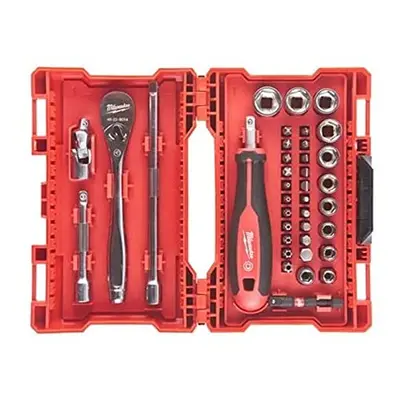 Milawaukee Ratchet, Socket and Bit Set 1/4 Inch Pieces