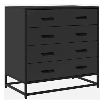 (black) vidaXL Drawer Cabinet Storage Filing Cabinet Chest Drawer Engineered Wood