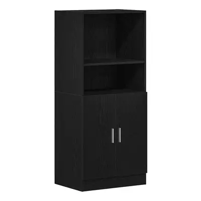 (black) vidaXL Kitchen Cabinet Freestanding Storage Cabinet Cupboard Engineered Wood