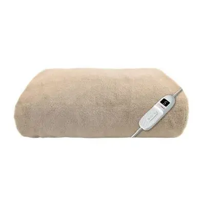 StaySnug Velvety Taupe Heated Throw