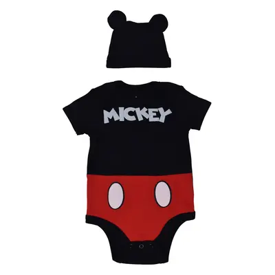 Disney Mickey Mouse Infant Baby Boys Cosplay Bodysuit and Hat Set Mick