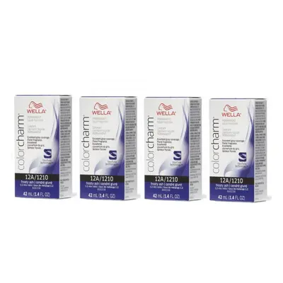 (4Pk 12A Frosty Ash ) Wella Color Charm Permanent Liquid Color | Wella Permanent Hair Dye