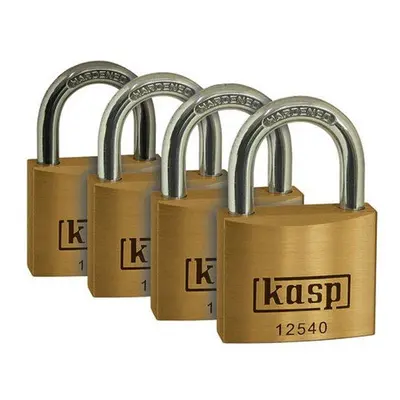 Kasp K12540D4 Premium Brass Padlock 40mm Quad Pack