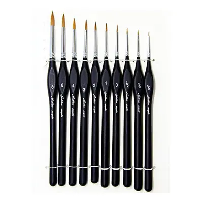 Detail Paint Brushes Set 10pcs Miniature Brushes for Fine Detailing & Art Painting - Acrylic, Wa