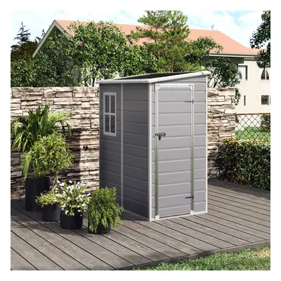 5X4FT Garden Plastic Storage Shed with Lockable Door