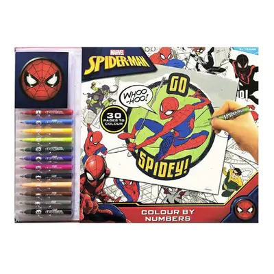 Color By Numbers Spiderman Coloring Set