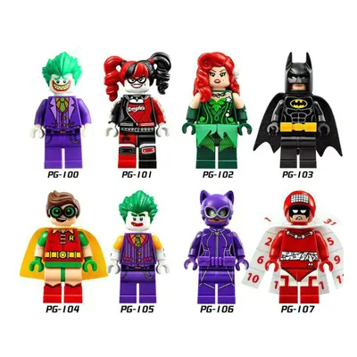 8 Pcs Superhero Series Mini Action Figure Assembling Building Block Model Toys Kids Fans Gift Mi