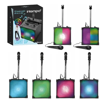 Intempo Karaoke Bluetooth Speaker With Microphone, Stand & Lights