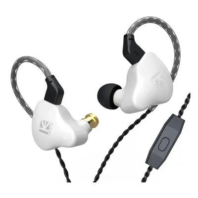 (White, With Mic) Dual Magnectic Circuit Dynamic In Ear Earphone Running Sport Hi-Fi Wired Headp