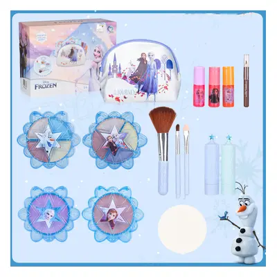 21Pcs Princess Elsa Washable Makeup Kit for Girls Kids Toy Frozen Makeup Set for Years Old Girls