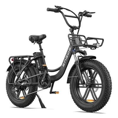 ENGWE L20 E-Bike Adults Fat Tire E-Bike 7-Speed, Dual Shock Absorber