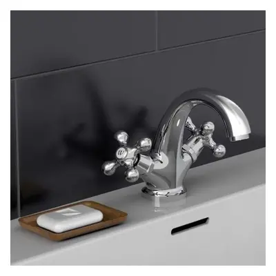 SCHÃTTE 2-Handle Basin Mixer ELK Chrome Low-Noise Bathroom Sink Tap Faucet