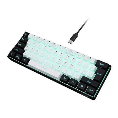 Snpurdiri 60% Wired Gaming Keyboard, True RGB Mechanical Feeling,Ultra-Compact Mini Keyboard wit