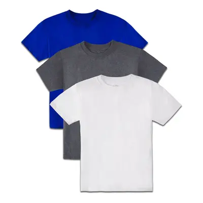 Fruit of the Loom boys Solid Multi-color Short Sleeve Soft Crew T-shirts Pack T Shirt Cobalt Cha