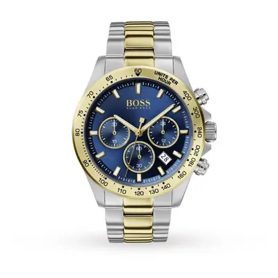 NEW HUGO BOSS HERO SPORT BLUE & SILVER GOLD TONE MEN WATCH