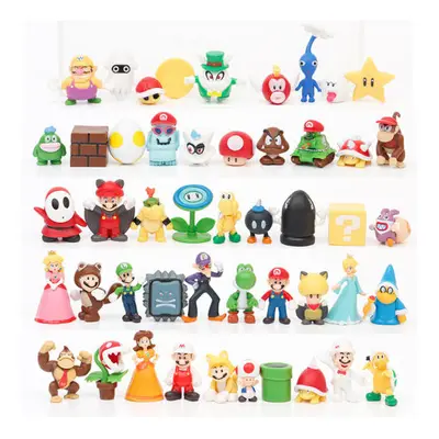 48PCS Super Mario Bros Action Figure Doll Playset Figurine Gift