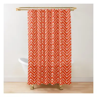 Shower Curtains Japanese Kimono orange pattern for Bathroom Decor 72x72 inches