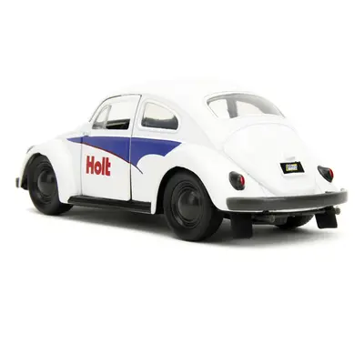 1959 Volkswagen Beetle Holt White with Blue Graphics and Boxing Gloves Accessory Punch Buggy Ser