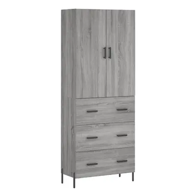 (grey sonoma, drawers) vidaXL Highboard Sideboard Storage Cabinet Side Cabinet White Engineered 