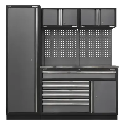 Sealey Superline PRO® Storage System with Stainless Steel Worktop 1.96m APMSSTACK10SS