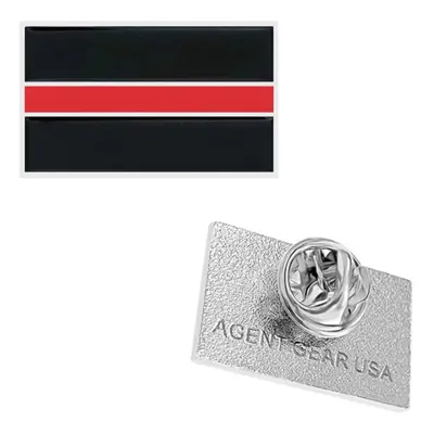 Thin Red Line Lapel Pins - Show Support for Firefighters and Fire Departments - Metal Red Line P