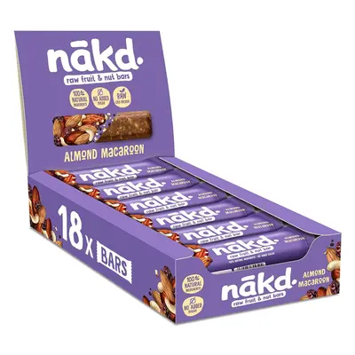 Nakd Almond Macaroon Natural Fruit & Nut Bars - Vegan - Healthy Snack - Gluten Free - 35g x bars