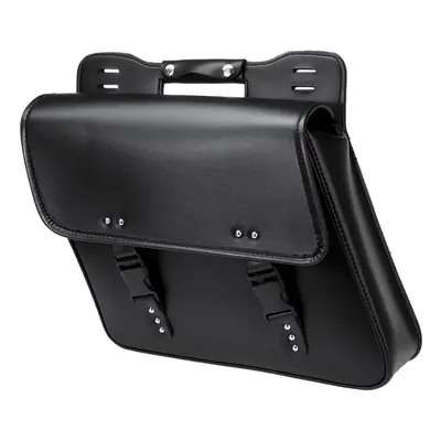 (Left) Motorcycle Saddlebags Tool Luggage Saddle Bag Black PU Leather Universal