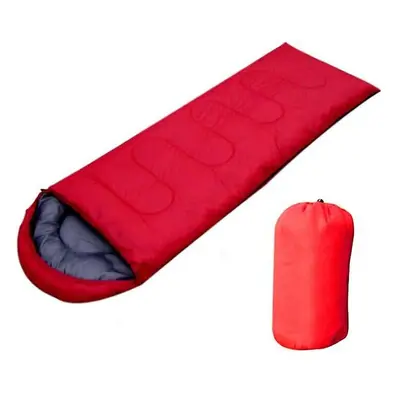 (Red) Summer Sleeping Bag Portable Hooded Adult Sleeping Bag For Camping Travel