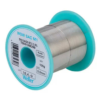 1 Pack - Weller T0051388299 WSW SAC M1 96.5/3/0.5 Solder Wire 0.5mm 100g