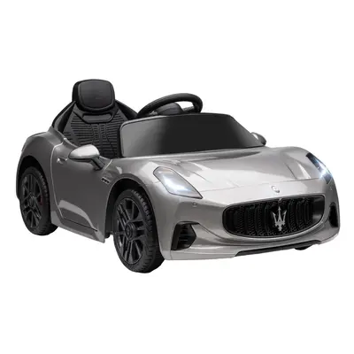 AIYAPLAY 12V Maserati Gran Turismo Folgore Lincesed Kids Electric Car, Grey