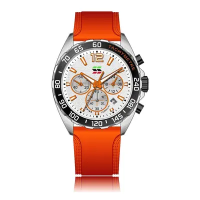 (A) SWISH Sports Men's Quartz Watch Three Eyes Six Needles Silicone Strap