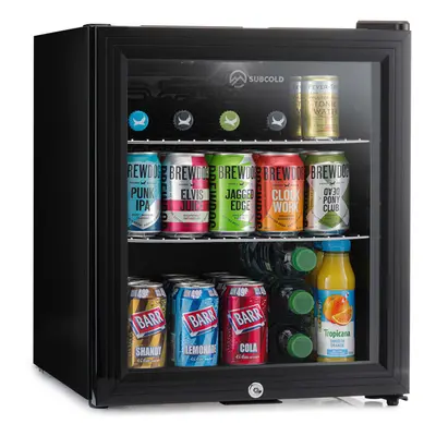 Subcold Super50 LED Mini Fridge | 50L Drinks Fridge - Black