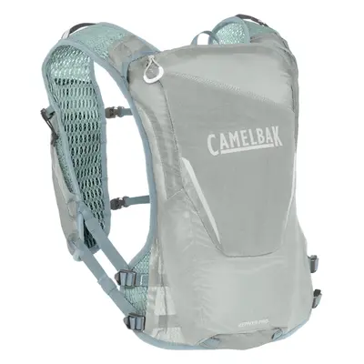 (12L, Pigeon/Blue Surf) Camelbak Zephyr Pro Vest 12L with x 500ml Quick Stow Flasks Running Hydr