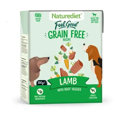 Naturediet - Feel Good Wet Dog Food, Natural and Nutritionally Balanced, Grain Free, Lamb, 390g 