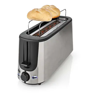 Steel Slice Toaster Long Slot with Extra-Wide Slots Browning Control Defrost