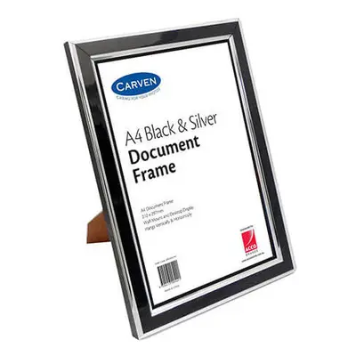 (Black/Silver) Carven Document Frame A4