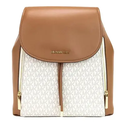 Michael Kors Phoebe Medium Zip Pocket Backpack Vanilla MK Signature