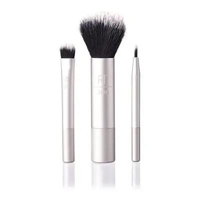 Real Techniques Limited Edition Natural Mini Glow Holiday Kit, Stocking Stuffer, Soft Bristles, 