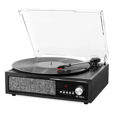 Victrola 3-in-1 Bluetooth Record Player with Built in Speakers and 3-Speed Turntable Black (VTA-