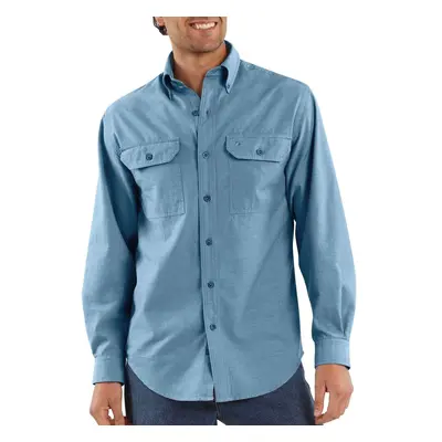 Carhartt mens Long-sleeve Lightweight Chambray Button-front Relaxed-fi