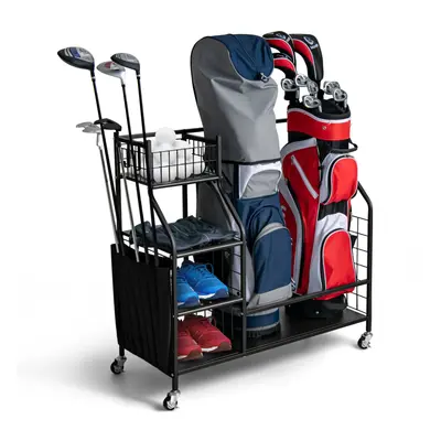 Golf Bag Storage Rack Double Golf Bag Organizer Golf Bag Stand