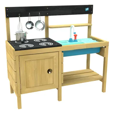 TP Junior Chef Wooden Mud Kitchen with Working Tap & Sink - FSC certified