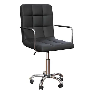 (Black) Calbo Adjustable Faux Leather Home Office Chair