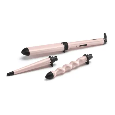 Curl & Wave Trio Styler, Multi-styler, Hair waver, Beachy waves, Loose waves, pink in curling wa