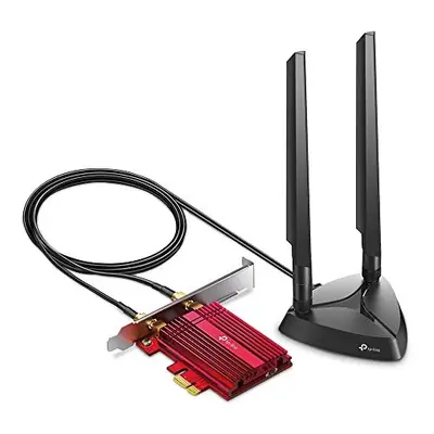 TP-Link AXE5400 Tri-Band Wi-Fi 6E Bluetooth 5.2 PCI Express Adapter with Two Antennas, Intel Wi-