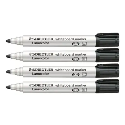 Staedtler Lumocolor Whiteboard Marker Bullet 4pcs (Black)